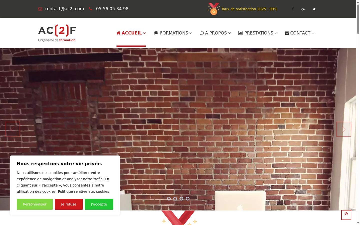 Screenshot des Einwilligungsbanners vor jeglicher Interaktion