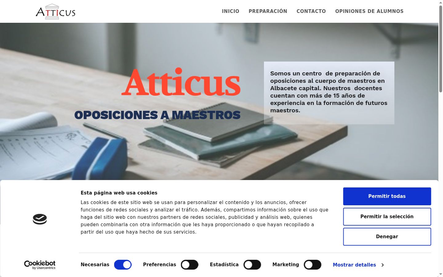 Captura de ecrã do banner de consentimento apresentado antes de qualquer interação