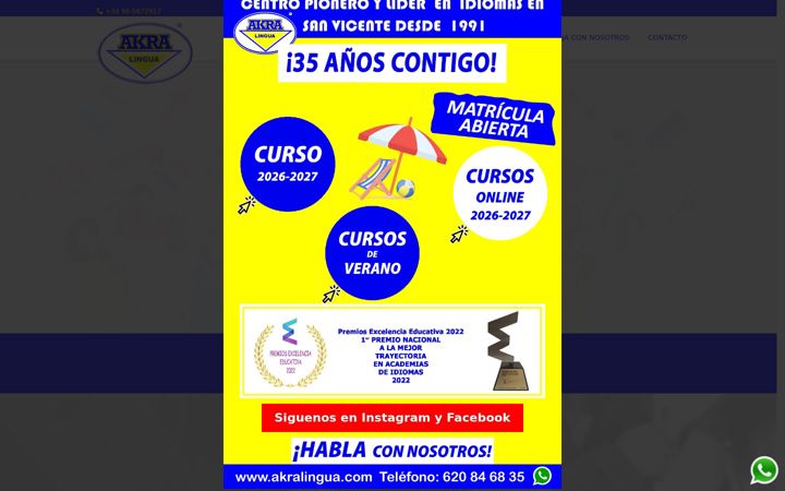 Screenshot of academia-idiomas-alicante.com