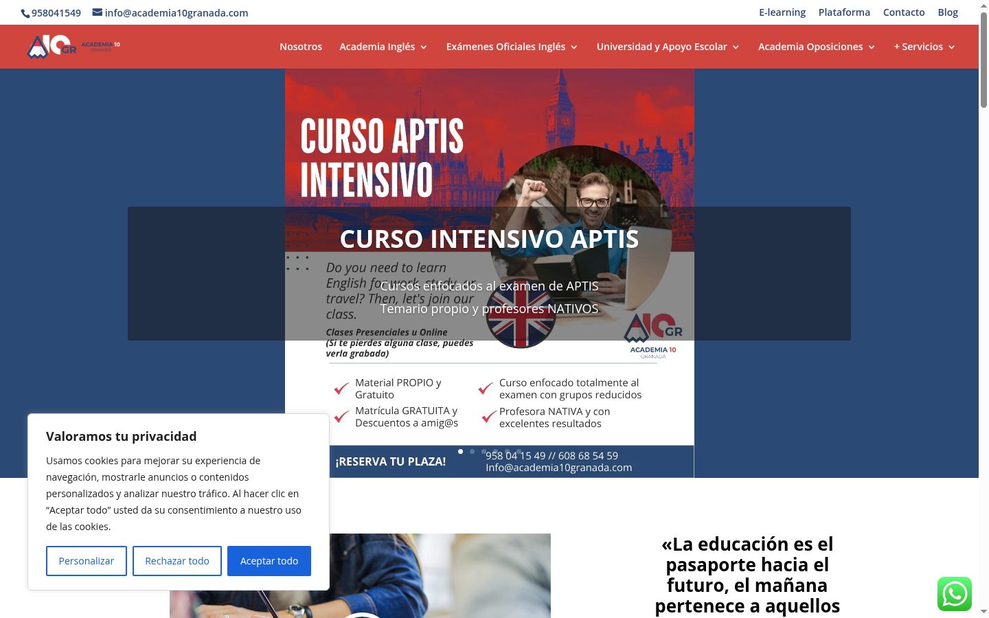 Screenshot del banner di consenso mostrato prima di qualsiasi interazione