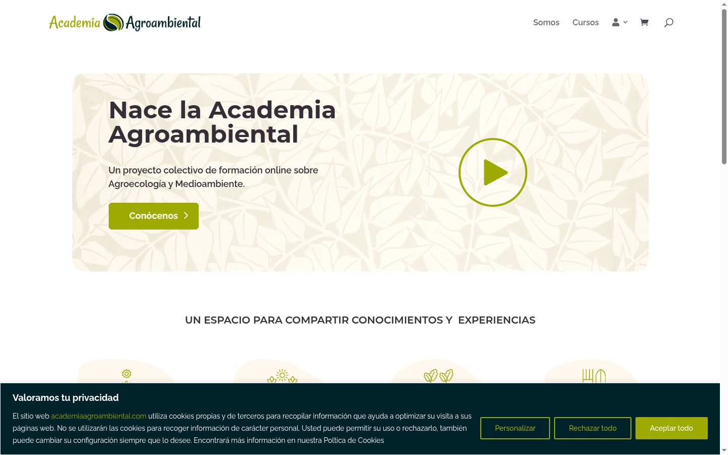 Screenshot del banner di consenso mostrato prima di qualsiasi interazione