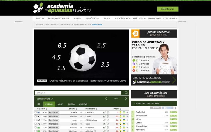 Screenshot of academiadeapuestasmexico.com