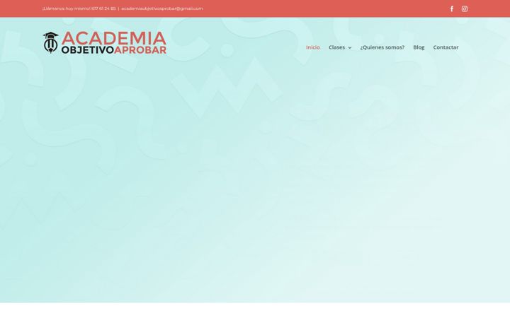 Screenshot ta' academiaobjetivoaprobar.com