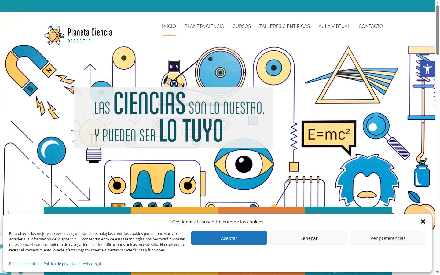 Screenshot of the consent banner shown before any interaction
