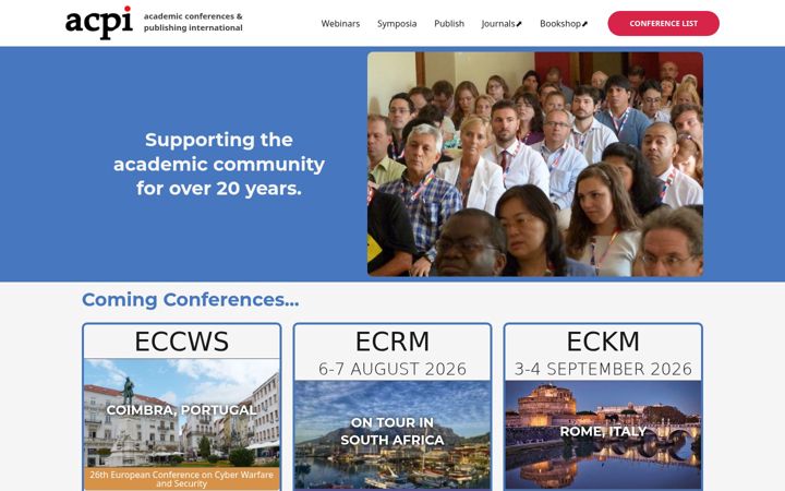 Screenshot of academic-conferences.org