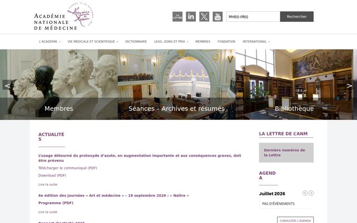 Screenshot of academie-medecine.fr