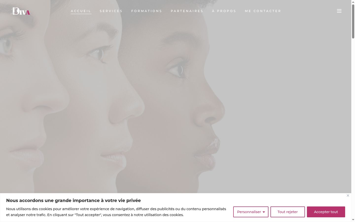 Captura de pantalla del banner de consentimiento mostrado antes de cualquier interacción