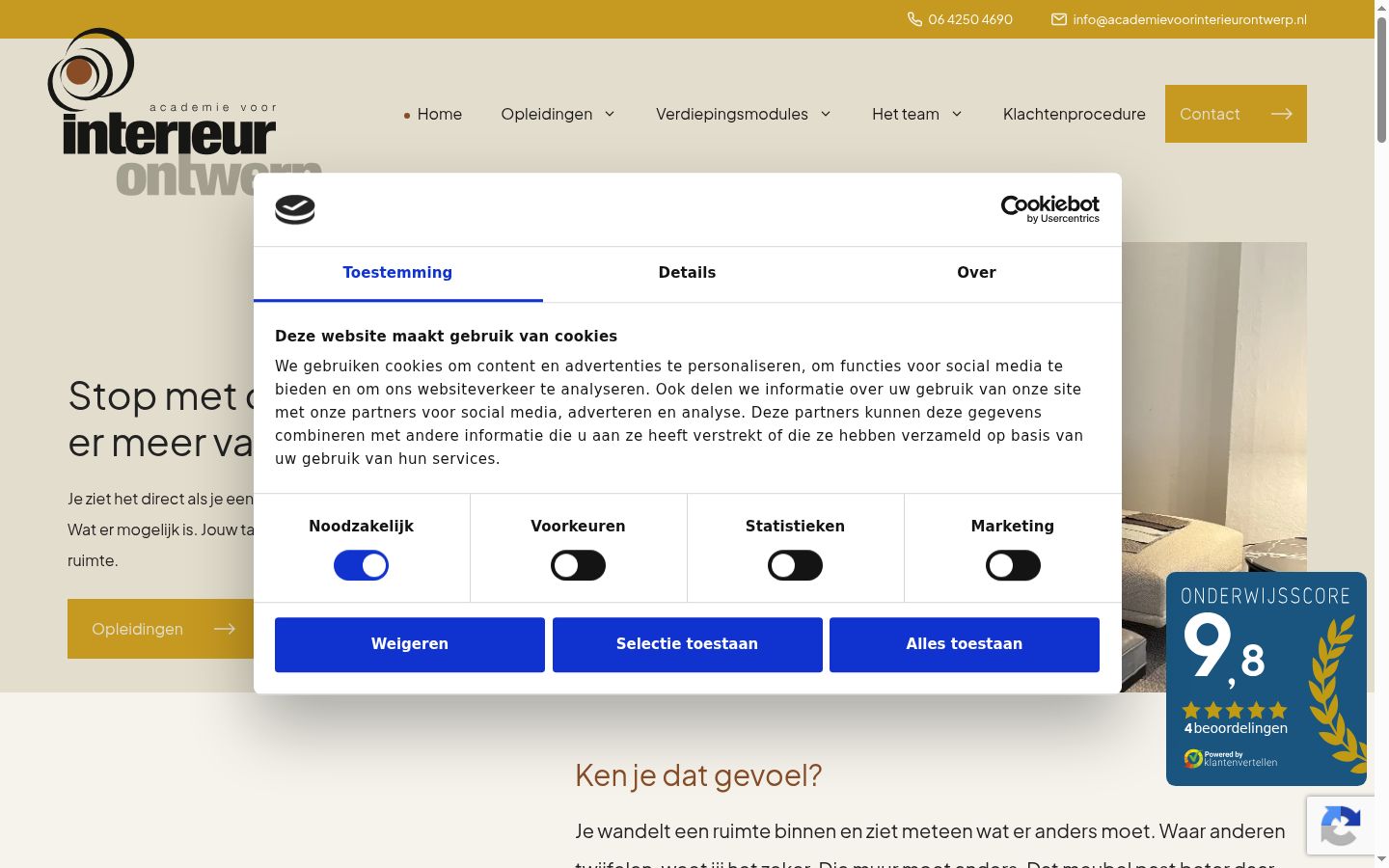 Skjermbilde av samtykkebanneret slik det vises før noen interaksjon