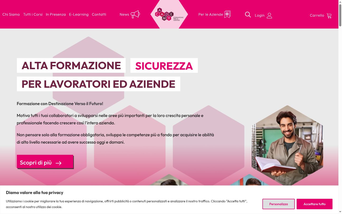 Képernyőkép a bármilyen interakció előtt megjelenő hozzájárulási bannerről