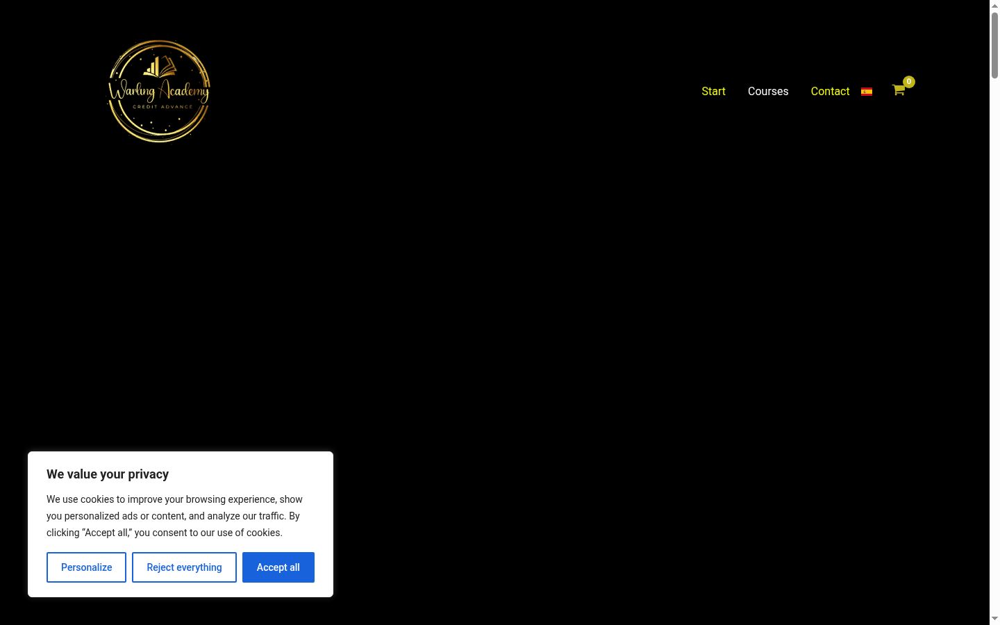 Screenshot tal-banner tal-kunsens muri qabel kwalunkwe interazzjoni