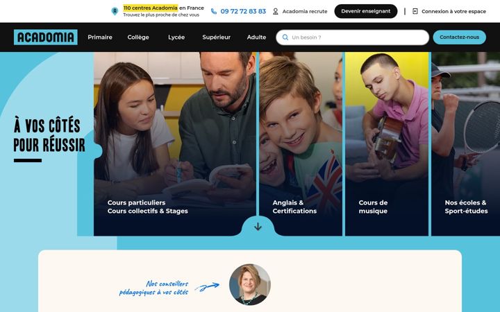 Screenshot di acadomia.fr
