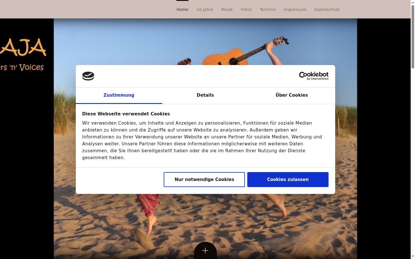 Screenshot van de toestemmingsbanner zoals getoond vóór enige interactie