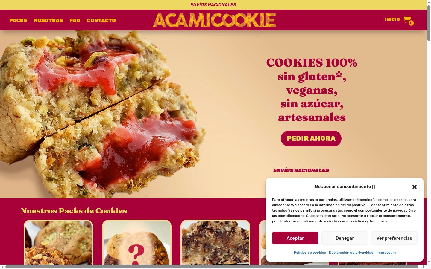 Screenshot van de toestemmingsbanner zoals getoond vóór enige interactie