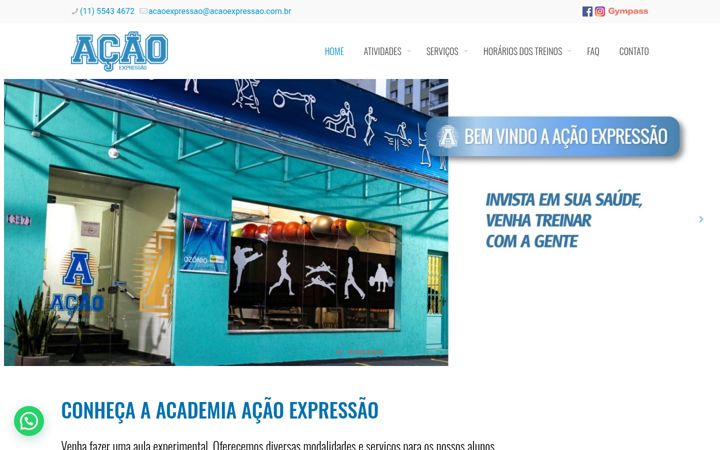 Screenshot di acaoexpressao.com.br