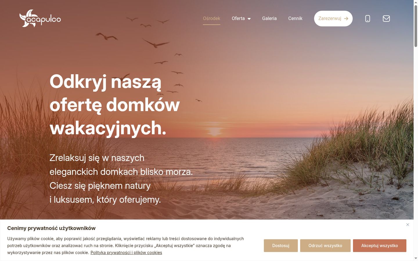 Screenshot of the consent banner shown before any interaction