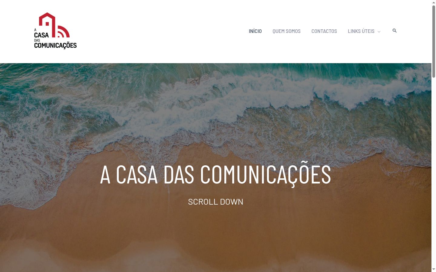 Captura de ecrã do banner de consentimento apresentado antes de qualquer interação
