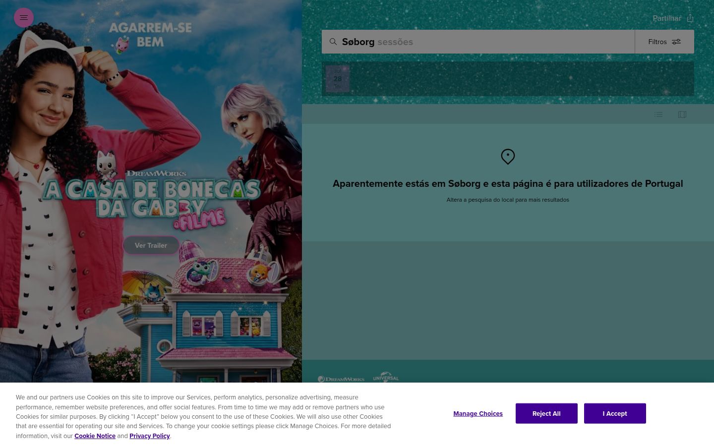 Screenshot of the consent banner shown before any interaction