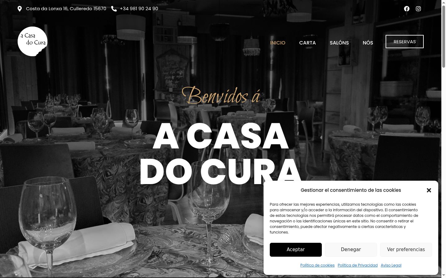 Screenshot of the consent banner shown before any interaction