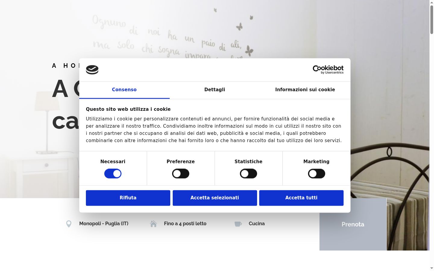 Screenshot of the consent banner shown before any interaction