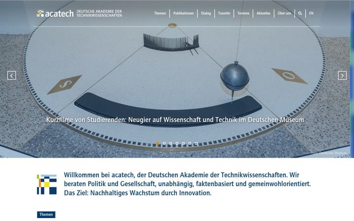 Screenshot of acatech.de