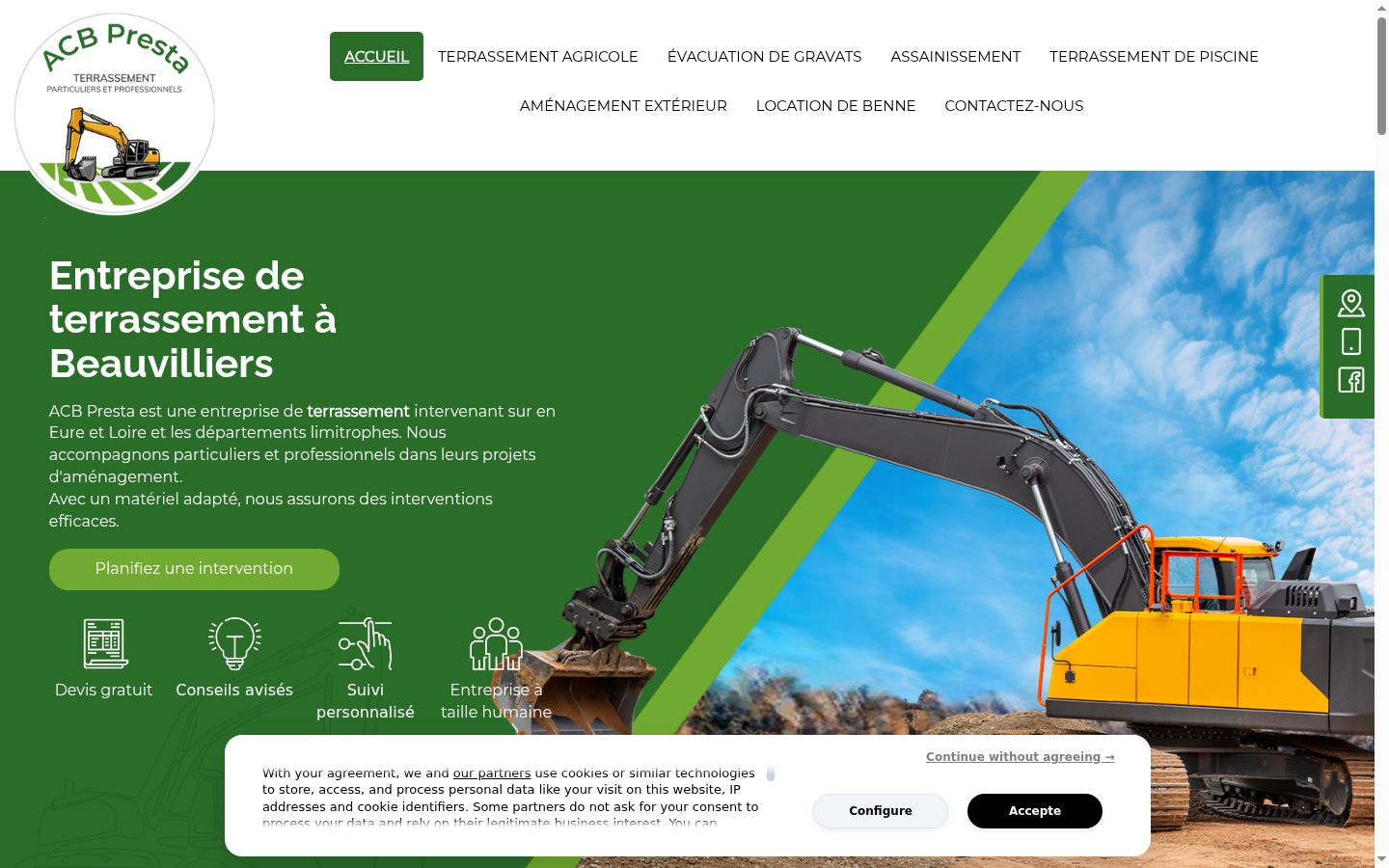 Screenshot tal-banner tal-kunsens muri qabel kwalunkwe interazzjoni