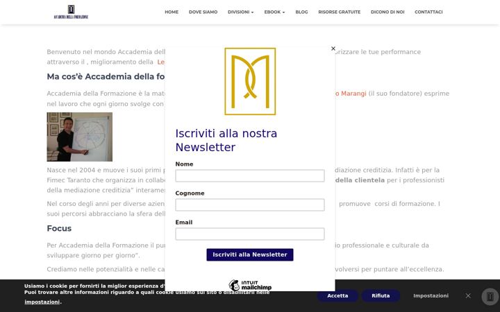Screenshot του accademiadellaformazione.it