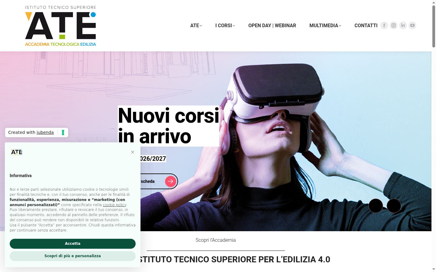 Screenshot of the consent banner shown before any interaction