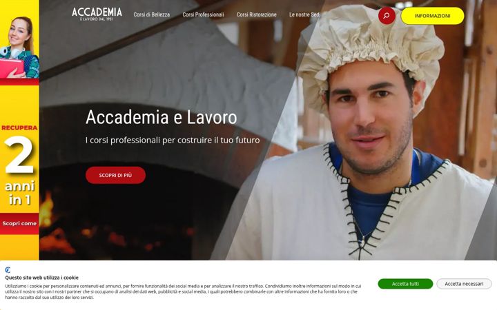 Kuvakaappaus sivustosta accademiaelavoro.eu