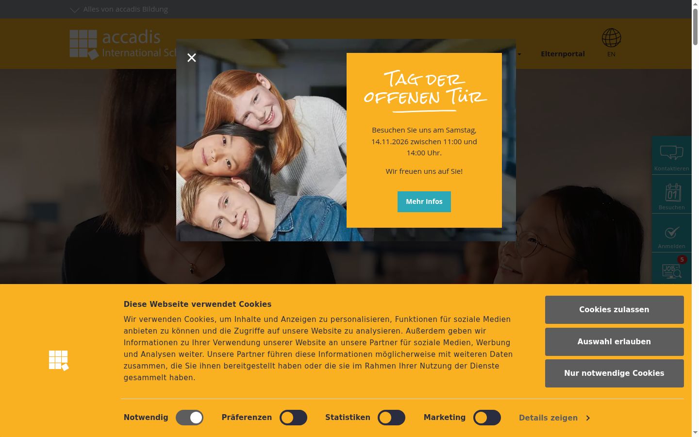 Screenshot del banner di consenso mostrato prima di qualsiasi interazione