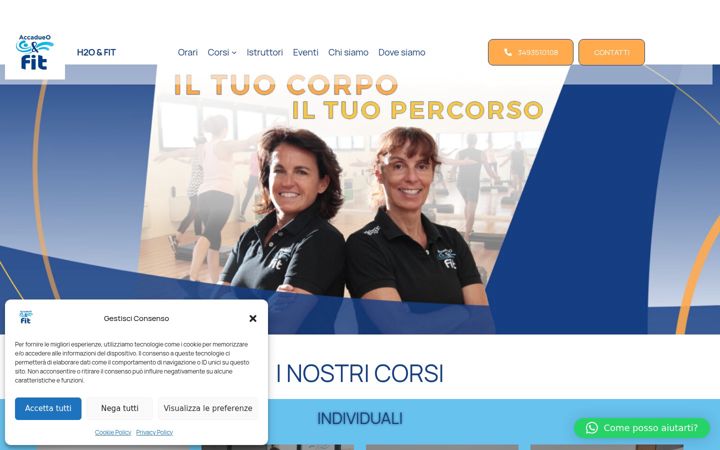 Screenshot of accadueoandfit.it