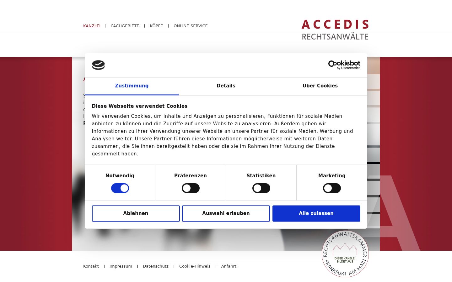Ekrānuzņēmums ar piekrišanas baneri, kas tika rādīts pirms jebkādas mijiedarbības