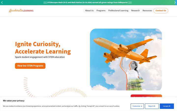 Snimka zaslona za acceleratelearning.com