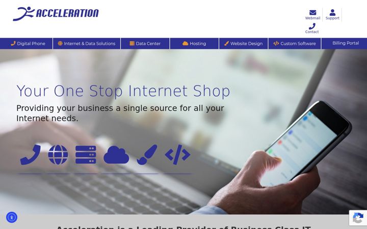 Screenshot of acceleration.net
