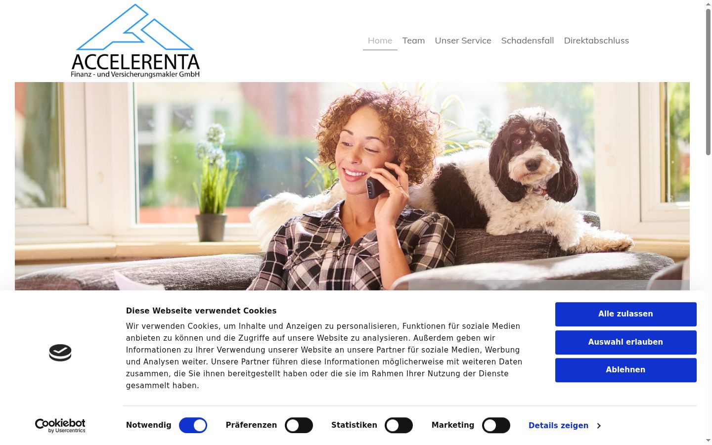 Screenshot tal-banner tal-kunsens muri qabel kwalunkwe interazzjoni