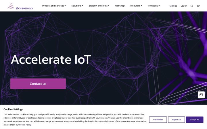Screenshot of acceleronix.io
