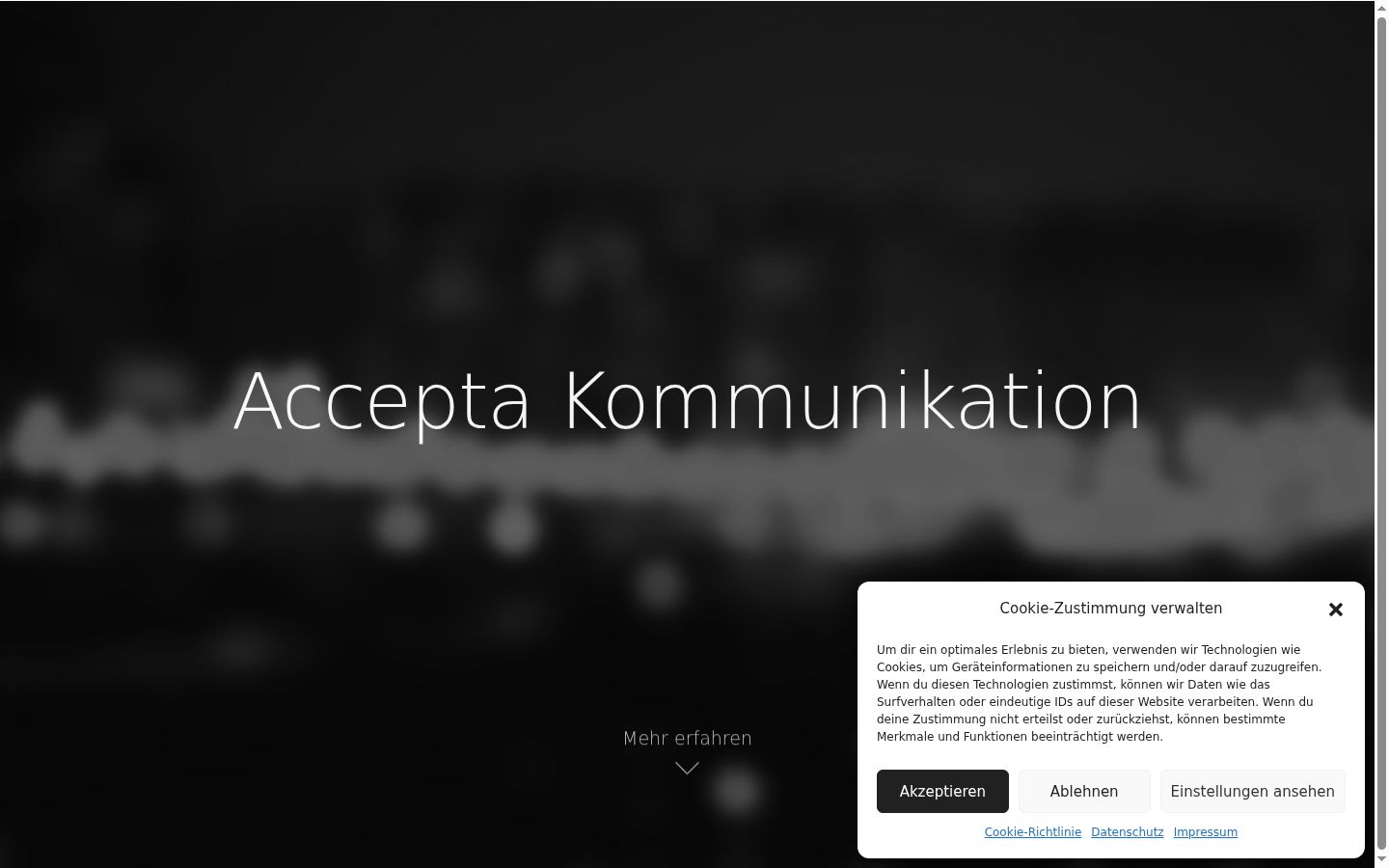 Screenshot tal-banner tal-kunsens muri qabel kwalunkwe interazzjoni