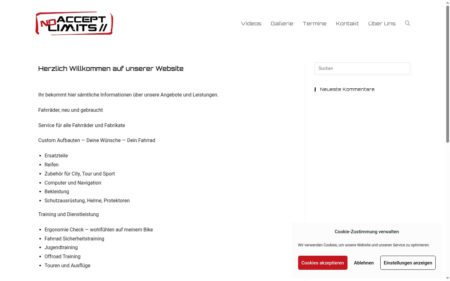 Screenshot tal-banner tal-kunsens muri qabel kwalunkwe interazzjoni