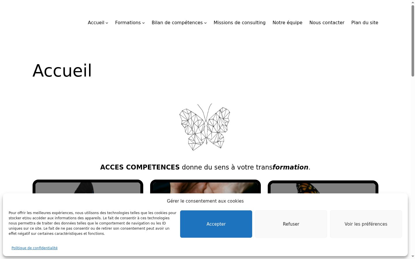 Екранна снимка на банера за съгласие, показан преди каквото и да е взаимодействие