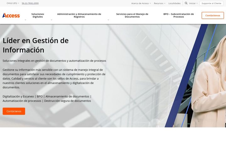 Screenshot of accesscorp.cl