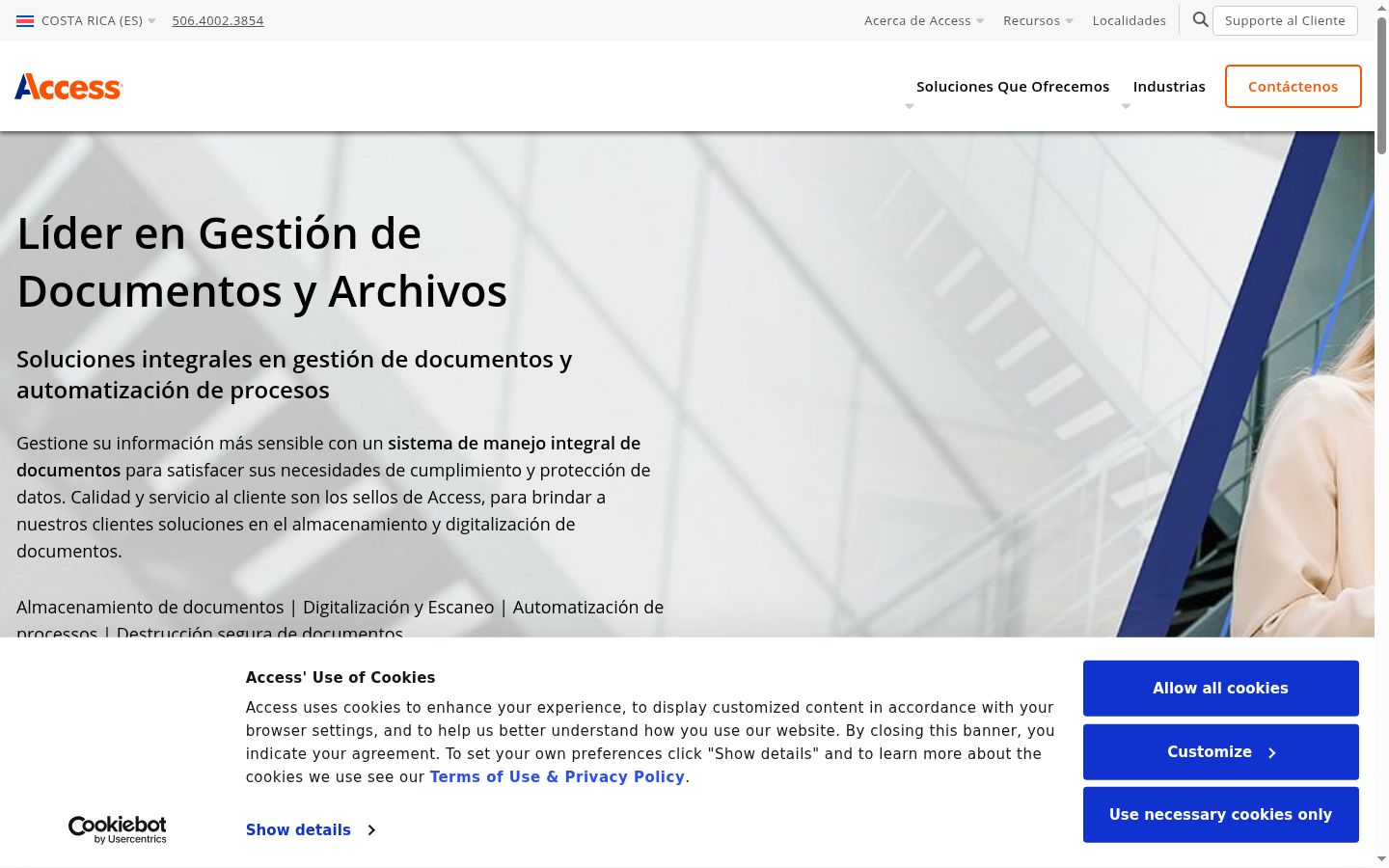 Capture d'écran de la bannière de consentement affichée avant toute interaction