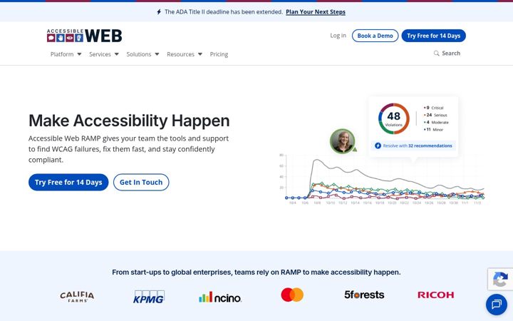 Screenshot of accessibleweb.com