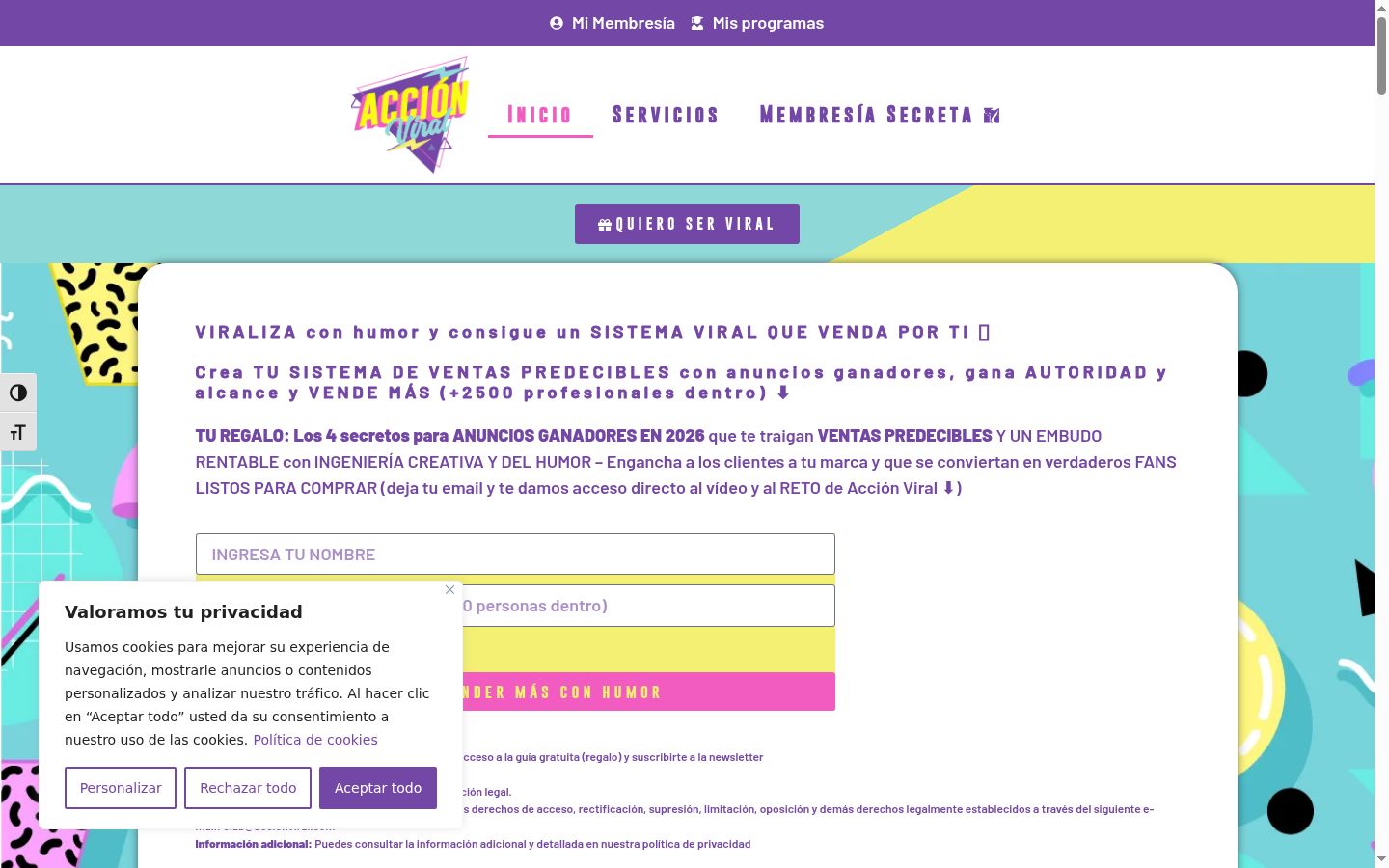 Screenshot des Einwilligungsbanners vor jeglicher Interaktion