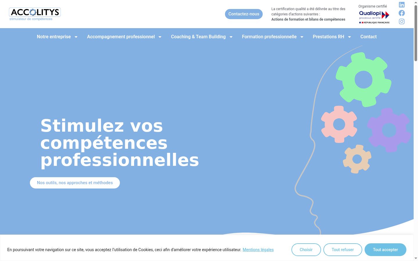 Screenshot of the consent banner shown before any interaction