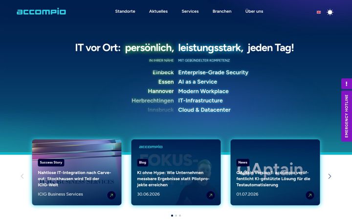 Screenshot of accompio.com