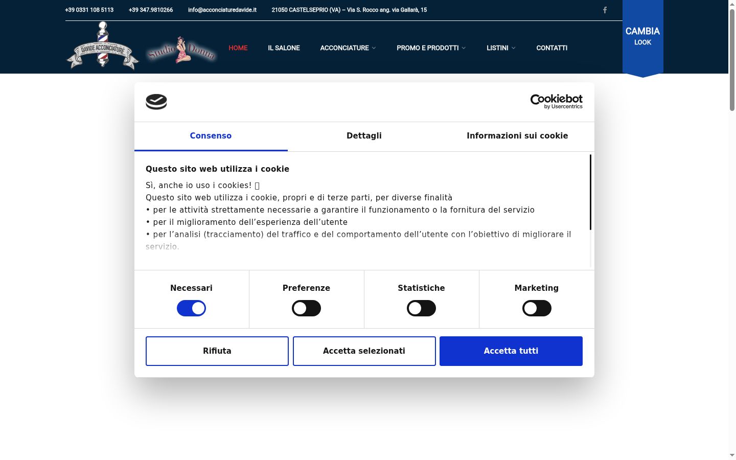 Snimka zaslona bannera za privolu prikazanog prije bilo kakve interakcije