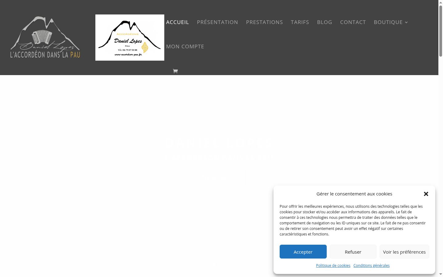 Screenshot des Einwilligungsbanners vor jeglicher Interaktion