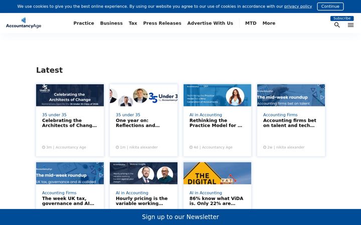 Screenshot of accountancyage.com