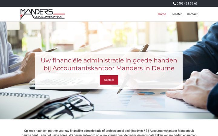 Screenshot of accountantskantoormanders.nl