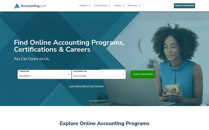 Екранна снимка на accounting.com