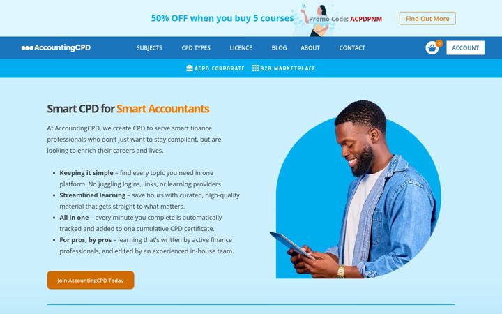 Screenshot of accountingcpd.com